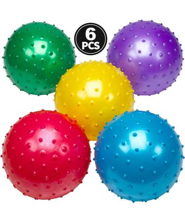 Bedwina 6-Pack Hedgehog Massage Balls - Large 17.8 cm Anti-Stress Balls for Kids & Toddlers | Fun Party Gifts with Pump - Buy Online on GoSupps.com