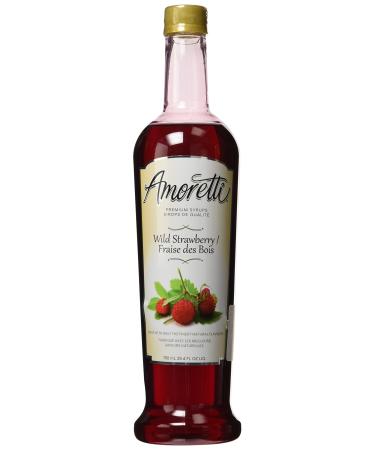 Amoretti Premium Wild Strawberry Syrup 25.4-Fluid-Ounce Bottle