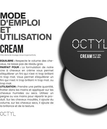 OCTYL Cream | Men's Hair Wax | Medium Hold and Shine Cream | All Hair Types | Professional Formula | 80 gr - Buy Online on GoSupps.com