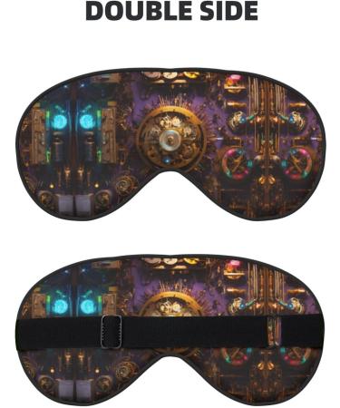 SSIMOO Bronze Gears Clock Eye Mask - Soft Breathable Travel Eye Patch for Relaxation | International Shipping - Buy Online on GoSupps.com