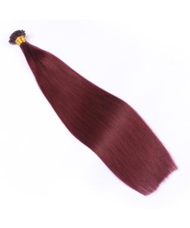 Keratin Bonding Hair Extensions - #99 Light Brown Violet Mahogany - 70cm - 50 Strands - 100% Real Hair U-Tip by Novon - High Quality - Buy Online on GoSupps.com