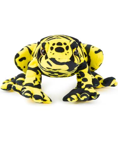 Zappi Co 100% Recycled Plush Poison Dart Frog Toy - 20cm - Yellow/Black - Eco-Friendly Stuffed Animal for Newborns - Buy Online on GoSupps.com