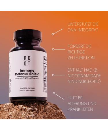 Root Wellness Immune Support Supplement with Vitamin D C K2, Quercetin and Trace Minerals from Great Salt Lake, Digestive Enzymes NAD Supplement for Adults, 60 Capsules - Buy Online on GoSupps.com