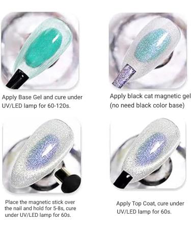 Jelly Cat Eye Gel Nail Polish Red Glitter Crystal Gel Polish Glitter Red Magnetic Nail Polish Soak Off UV/LED Sparkle Shiny Holographic Cat Eye Gel Polish for Nail Art Manicure Salon DIY at Home - Buy Online on GoSupps.com