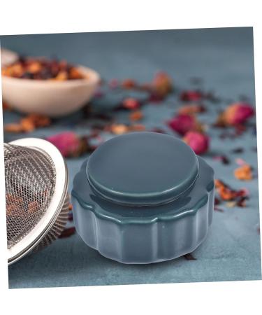 ORFOFE Small Jar Cream Container Blusher Pots Lip Sample Jars Mini Lip Cream Jar Cosmetic Cream Jar Ceramic Cream Jars Makeup Cream Jar Sample Storage Containers Ceramics Travel Biscuit Dark Green 4.7X4.7cm - Buy Online on GoSupps.com