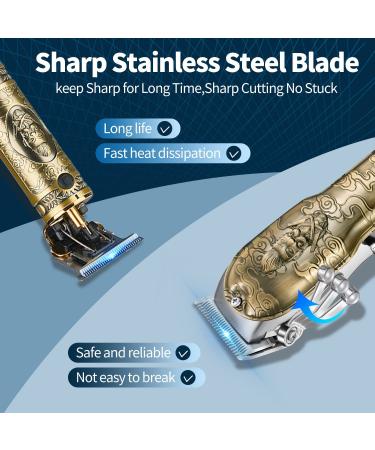 Vsmooth Professional Zero Gapped Hair Clippers for Men - Cordless Barber Clippers Electric Grooming Kit in Gold - Buy Online on GoSupps.com