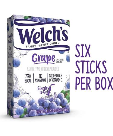 Welchs Singles to Go! Grape 6 Ct .48 Oz (Pack of 6) - Buy Online on GoSupps.com