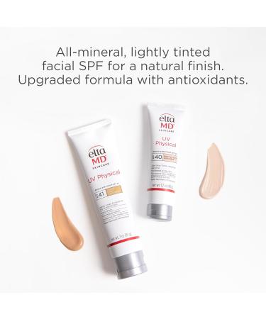EltaMD UV Physical Tinted Sunscreen for Face 100% Mineral Active Sunscreen Rosy Tinted (Fair Skin) 1.7 Ounce (Pack of 1) - Buy Online on GoSupps.com
