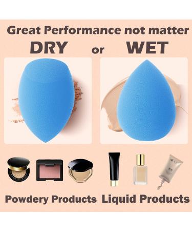 TCPENG Makeup Sponge for Blending Liquid Foundation Cream & Powder - Easy to Clean Super Soft & Non Latex Beauty Blender Concealer Applicator (3 Pack Blue) - Buy Online on GoSupps.com