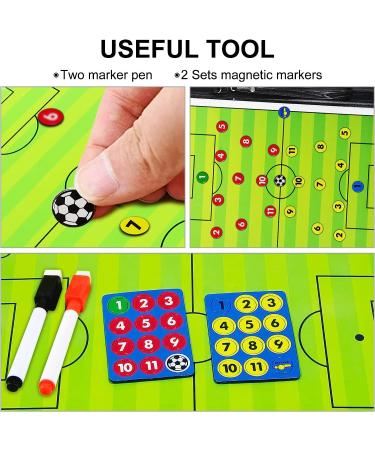 LEAP Soccer Coaching Board Kit | Magnetic & Foldable Clipboard for Soccer Coaches | Includes Dry Erase Markers | Tactical Tactics Board Set - Buy Online on GoSupps.com