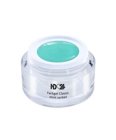 Uv Led Color Gel - Gel Classic Mint Sorbet - Green Color - Studio Quality - Made in Germany - 5ml