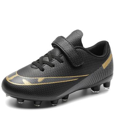 ASOCO DREAM soccer shoes children boy girls low-top stollen spikes cleats outdoor athletics training shoes sporty football shoes 36 EU black black