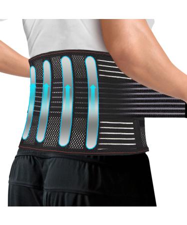 A+ Choice Lower Back Brace Support Belt - Lightweight Breathable Lumbar Support Belt for Men/Women Sciatica Back Pain Relief Plus Size XL 1XL (Waist37.4-41.3)