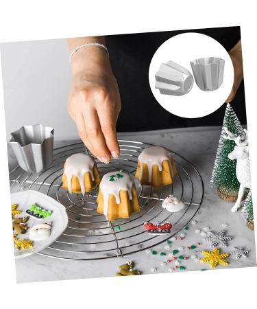 Zerodeko Tyre Lever 4 pcs Creative Reusable Cuake Gold Molds Baking Alloy Supply Mini Durable Cake Aluminum Mold Tools 7.5x7.5x6.5cmx2pcs Silverx2pcs - Buy Online on GoSupps.com