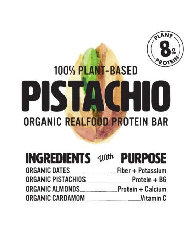Nutrawbar Organic Superfood Pistachio Raw Fruit and Nut Bar 1.4 Oz - 12 Count - Buy Online on GoSupps.com