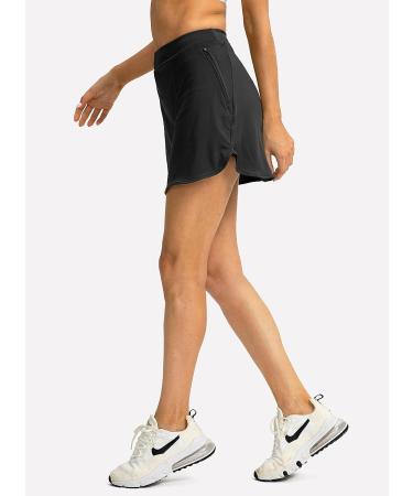 Women's Zipper Pocket Tennis Skirt - Athletic Golf Skort for Running & Casual Wear (Black, Medium) - Buy Online on GoSupps.com
