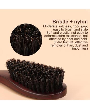 Premium Boar Bristle Beard Brush Natural Wooden Handle for Ultimate Beard & Hair Care | Elegant Styling Tool with Hard Bristles - Buy Online on GoSupps.com