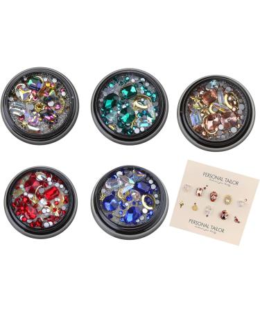 FEIlei Clear Crystal Nail Rhinestones 3D Nail Gems Nail Diamonds Metal Nail Studs - Buy Online on GoSupps.com