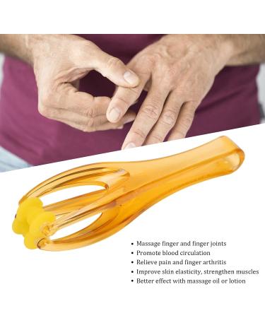 Finger Roller Massager for Stress Relief | Handheld Joint Massage Tool | Blood Circulation Aid (Yellow) - Buy Online on GoSupps.com
