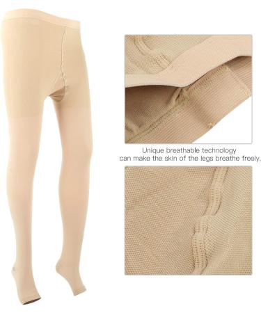 Breathable Thigh-High Compression Stockings for Women - Skin Color Open Toe Tights for Outdoor & Parties - First-Class Quality - Buy Online on GoSupps.com