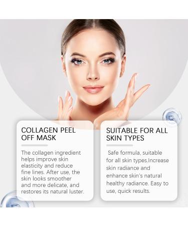 Collagen Face Mask 60g Peel Off Mask Reverse Hydrolyzed Collagen Mask Wrinkle Restoring Peel Off Mask Firming & Gloss Korean Skin Care for face - Buy Online on GoSupps.com