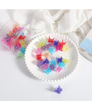 DYOVNAK Mini Hair Claws 0.59 Inch Clips for Women - 48 Pack Transparent Butterfly Design - Buy Online on GoSupps.com