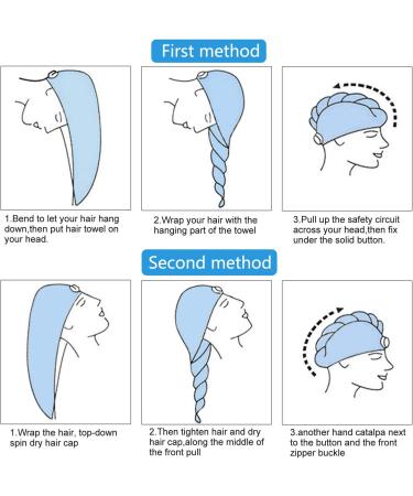 3 Pezzi Asciugamani Capelli Turbante in Microfibra - Asciugamani Asciugacapelli con Chiusura Bottone | Impermeabili e Veloce Asciugatura - Buy Online on GoSupps.com