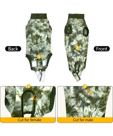 Buy Lianzimau Dogebody After Op Body Suit for Male Dogs - Wound Protection & Comfort | Tie-Dye Green Surge Suit - Buy Online on GoSupps.com
