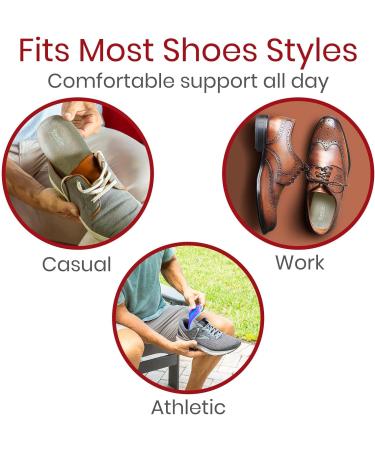Envelop Gel Insoles for Men - Cushioned Shoe Inserts for Comfort & Support - Ideal for Walking, Running, Hiking - Arch Support & Plantar Fasciitis Relief - Large Size (Pack of 2) - Buy Online on GoSupps.com