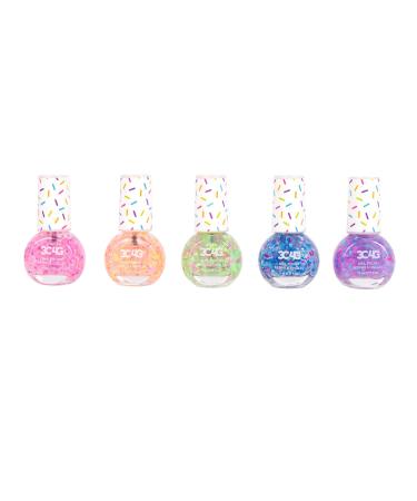 Three Cheers for Girls - Confetti Nail Polish Set - Nail Polish Set for Girls & Teens - Includes 5 Colors - Non-Toxic Nail Polish Kit for Kids Ages 8+