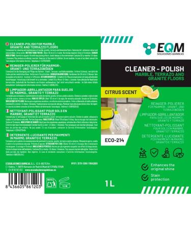 EQM ECO-214 Cleaner and Polishing for Marble and Natural Stone 1L Enhances Natural Colour and Shine - Buy Online on GoSupps.com