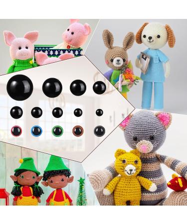 816 Pcs Colorful Safety Eyes for Amigurumi - Plastic, 6-30mm, with Washers - Ideal for Crochet, Stuffed Animals, Teddy Bears - Buy Online on GoSupps.com