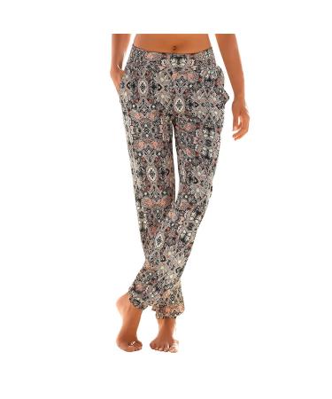 Ronony beach pants women summer pants Light leisure pants printed boho beach pants casual harem pants casual beach pants bohemian beach pants fit sweatose xl c-multolor