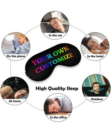 Personalized Custom Eye Mask with Adjustable Strap - Add Your Own Design - Ideal for Sleeping, Travel, Work & Naps - Buy Online on GoSupps.com