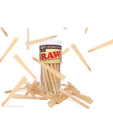 RAW Cones Classic Lean Size 50 Pack - Natural Pre Rolled Rolling Paper with Tips & Packing Tubes - Buy Online on GoSupps.com