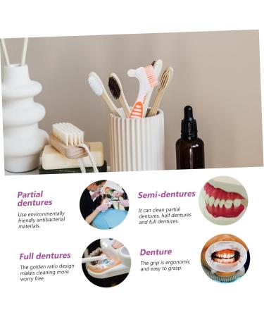 Shop Minkissy 28-Piece Toothbrush & Cleaning Brush Set - Ideal for Household Denture Care | Soft Fur & Nylon Bristles for Effective Cleaning - Buy Online on GoSupps.com