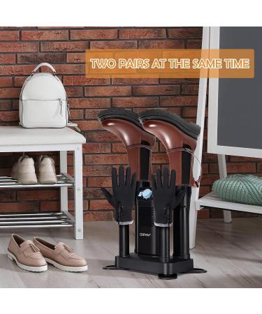 COSTWAY Boot and Shoe Dryer with Timer, Heating Blower, and Ozone Disinfection - Black - Buy Online on GoSupps.com