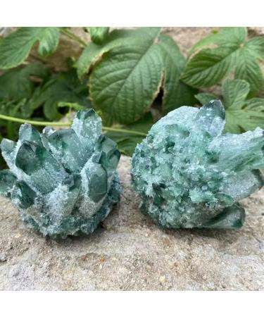 Home Decoration 300-1000g Natural Green Ghost Quartz Crystal Cluster Crystals raw Gemstone Specimen for Home&Office Decoration fengshui Stones (Size : 900-1000g) - Buy Online on GoSupps.com