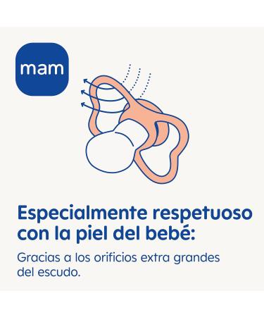 MAM Pacifier with Ventilated Shield - Glow in the Dark Silicone 16+ Months Self-Sterilizing Box Extra Thin & Flexible - Neutral Matt Pack of 2 - Buy Online on GoSupps.com