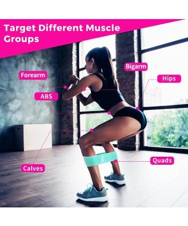 HOSLAFON Resistance Bands Set for Women - Elastic Exercise Loops for Booty Workouts, Pull Up Assistance, and Stretching Strap - Buy Online on GoSupps.com
