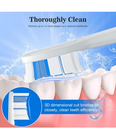 10 Pack of Compatible Soft Electric Toothbrush Heads for Philips Sonicare C1 C2 C3 G2 W2 G3 W3 A3 4100 5100 6100 - SoftCare HealthyWhite | 10 Counts - Buy Online on GoSupps.com