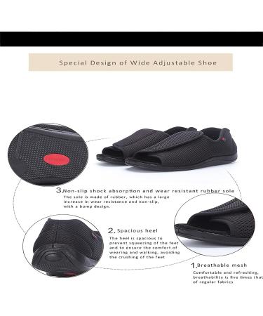 FAMYNGL Men's Wide-Footed Diabetic Edema Shoes - Breathable Mesh Sneakers for Swollen Feet & Plantar Fasciitis - Grey - Size 42 - Buy Online on GoSupps.com