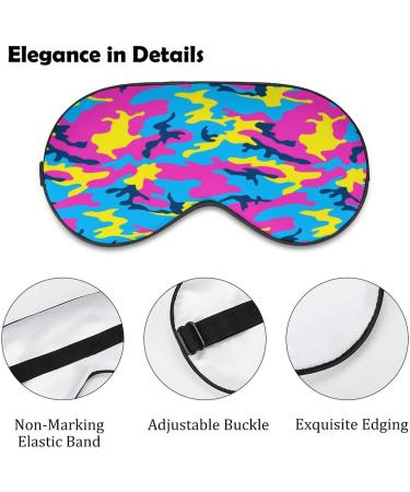 Premium Neon Camouflage Sleep Mask for Women - Adjustable Eye Shades with Elastic Strap | International Shipping Available - Buy Online on GoSupps.com