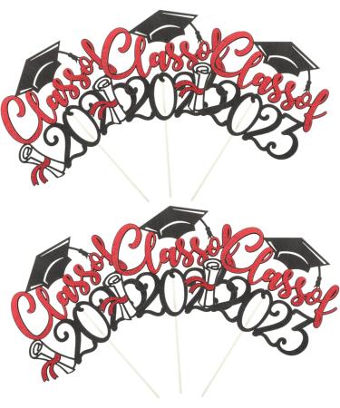 INOOMP 18 Pcs 2023 Graduation Arrangements Class of 2023 Congratulations Cupcake Toppers Grad Party Cupcake Topper Congrats Grad Graduation Cupcake Topper Graduation Season Paper Flash - Buy Online on GoSupps.com