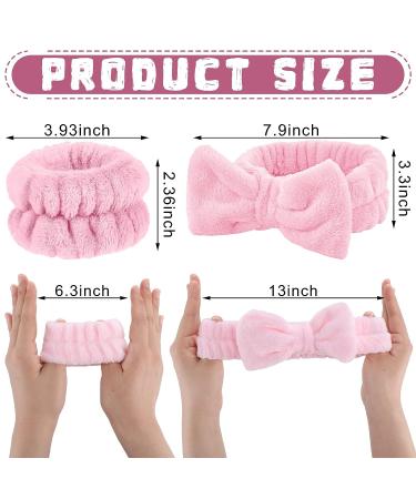 Crowye 12 Pcs Spa Headband and Wristband Set - Microfiber Bands for Face Washing and Makeup, Ideal for Skincare - 4 Colors Available - Buy Online on GoSupps.com