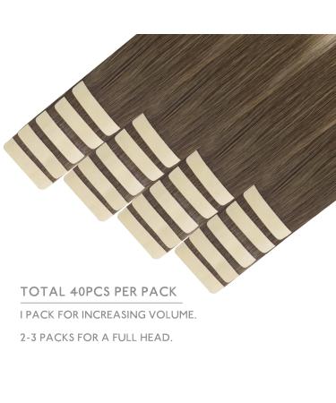 Buy Salife Tape Extensions - 40PCS Real Hair 120g 65cm Sand Brown to Platinum Blonde - Invisible Tape In Seidig Extensions - Buy Online on GoSupps.com