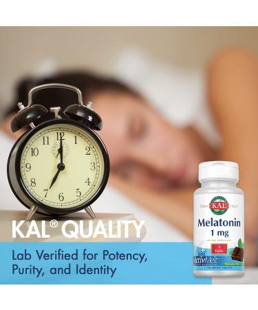 KAL Melatonin Chocolate Mint 1mg - Natural Sleep Aid, 120 Micro Tablets - Buy Online on GoSupps.com