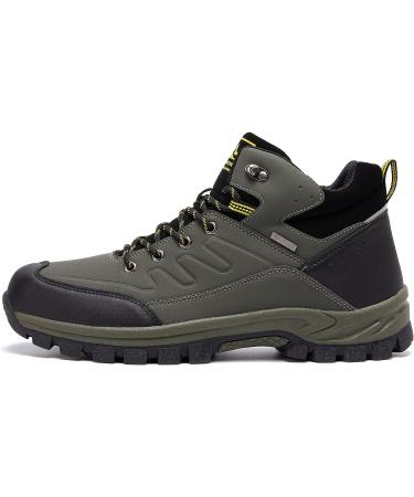 HIKLDK Men's Lightweight Ankle Hiking Boots - Breathable & Non-Slip Trekking Shoes for Outdoor Activities (Size 12, Green) - Buy Online on GoSupps.com
