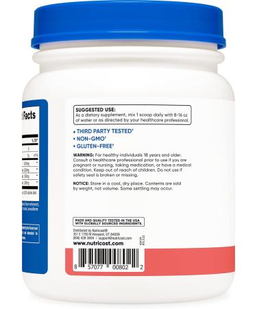 Nutricost BCAA Powder - Watermelon Flavor 90 Servings | Optimal 2:1:1 Ratio for Muscle Recovery & Performance - Buy Online on GoSupps.com