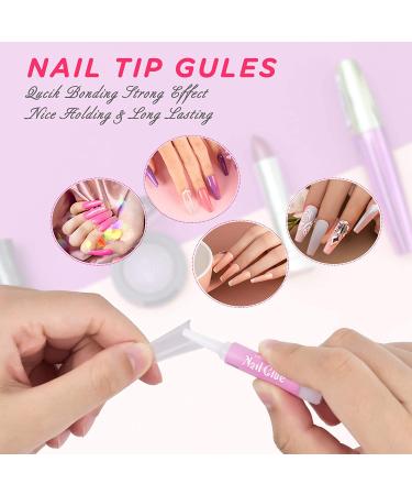 MORGLES 500pcs Clear Coffin Nail Tips Set - Professional Acrylic Nails Kit with Glues, Clipper, Files, and Cuticle Tools - Buy Online on GoSupps.com